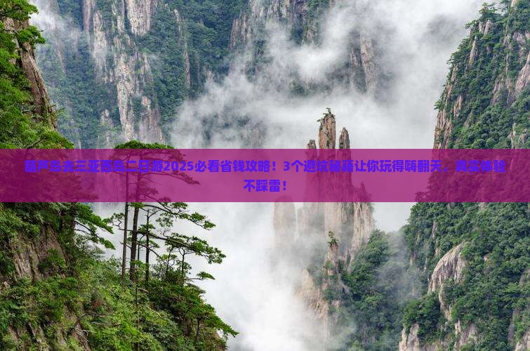 葫芦岛去三亚西岛二日游