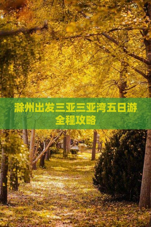 滁州出发三亚三亚湾五日游