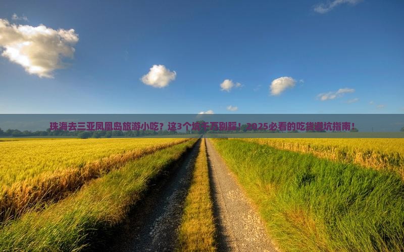 珠海去三亚凤凰岛旅游小吃