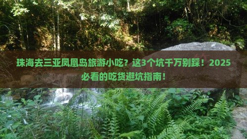 珠海去三亚凤凰岛旅游小吃