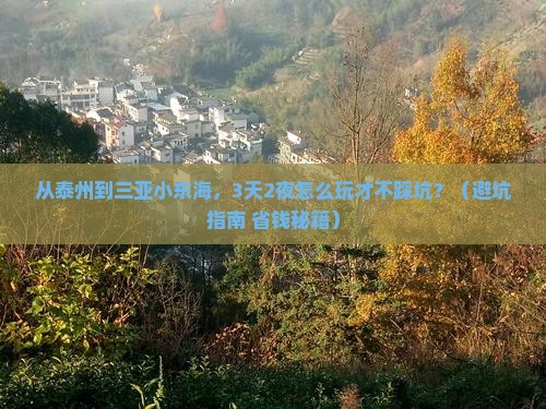 泰州去三亚小东海攻略
