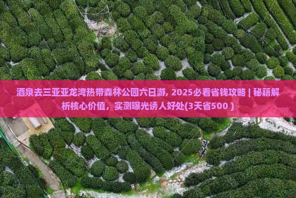 酒泉去三亚亚龙湾热带森林公园六日游
