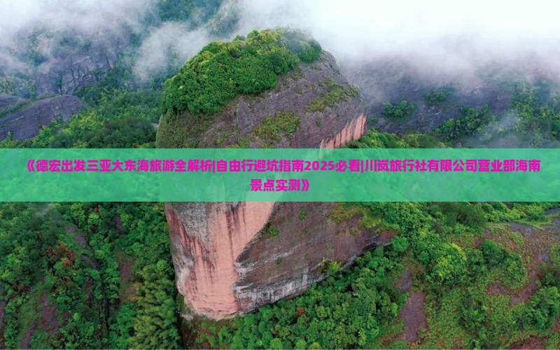 德宏出发三亚大东海攻略