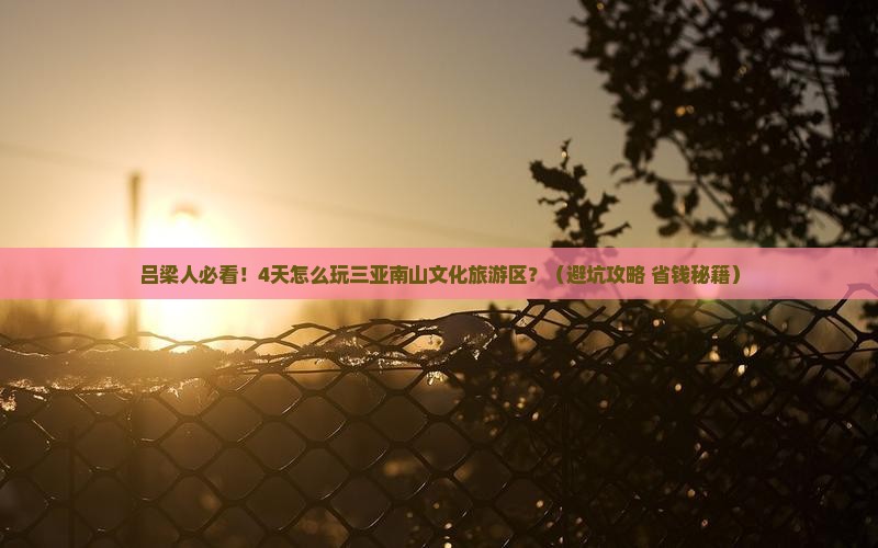 吕梁前往三亚南山文化旅游区四日游