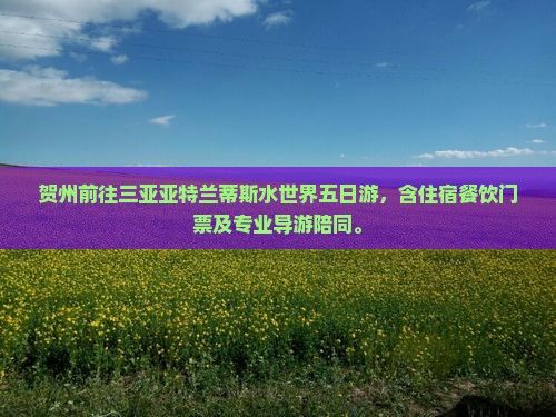 贺州前往三亚亚特兰蒂斯水世界五日游