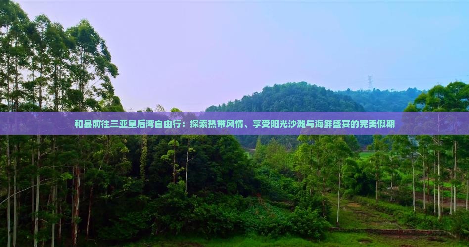 和县前往三亚皇后湾自由行 和县前往三亚皇后湾自由行