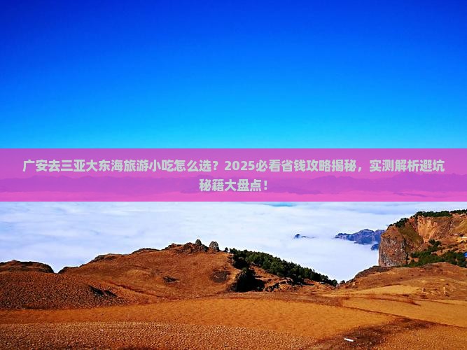 广安去三亚大东海旅游小吃