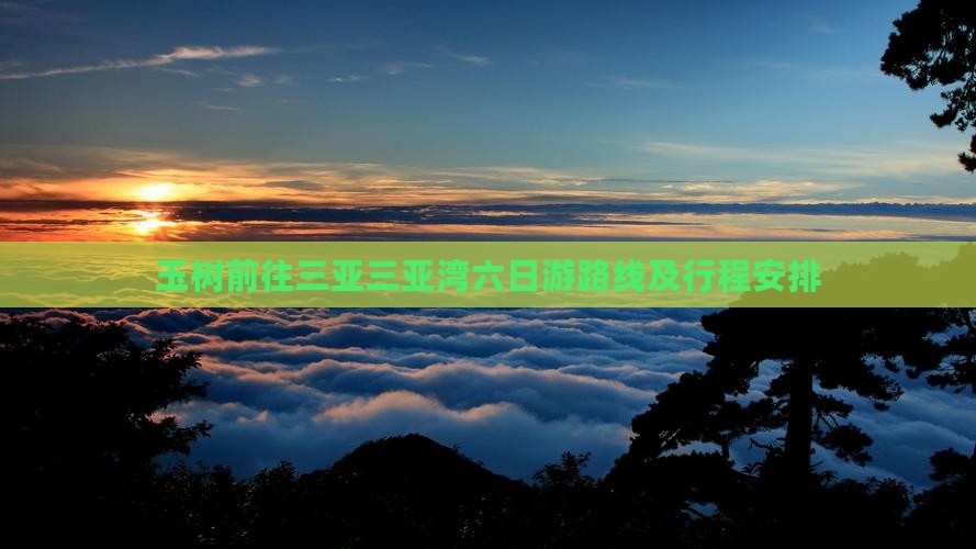 玉树前往三亚三亚湾六日游