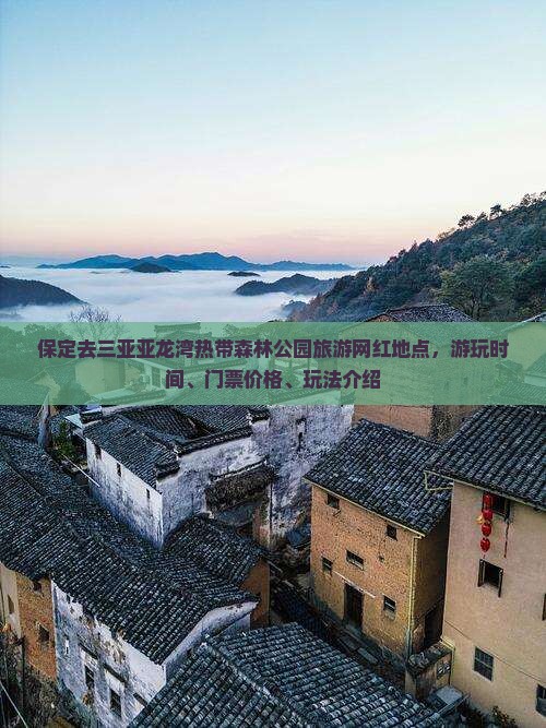 保定去三亚亚龙湾热带森林公园旅游网红地点
