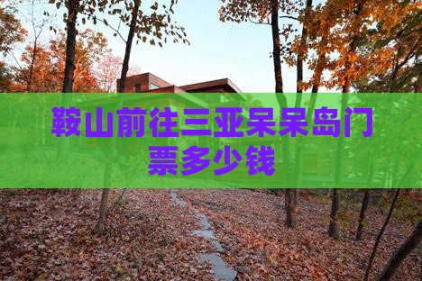 鞍山前往三亚呆呆岛门票
