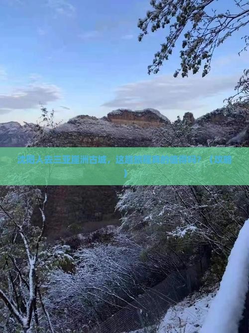 沈阳去三亚崖洲古城旅行社