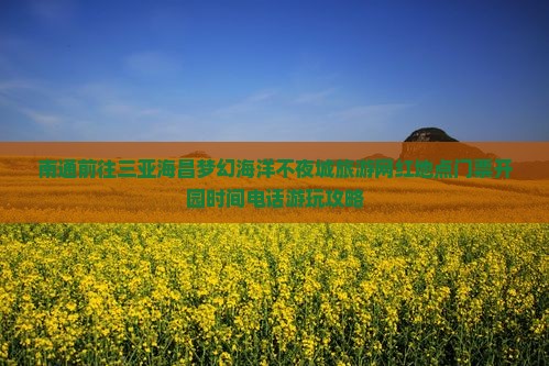 南通前往三亚海昌梦幻海洋不夜城旅游网红地点