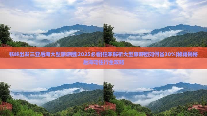 铁岭出发三亚后海大型旅游团