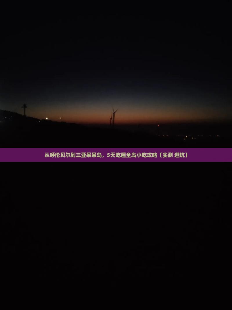 呼伦贝尔前往三亚呆呆岛旅游小吃