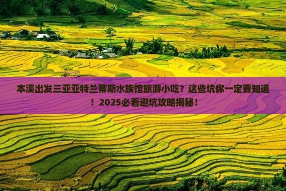 本溪出发三亚亚特兰蒂斯水族馆旅游小吃