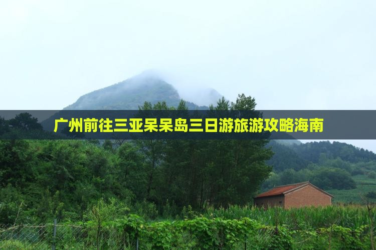 广州前往三亚呆呆岛三日游