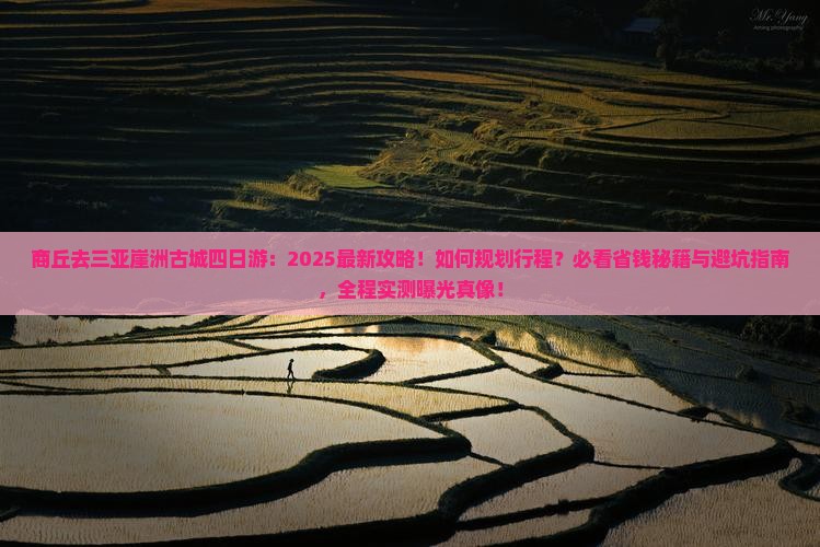 商丘去三亚崖洲古城四日游