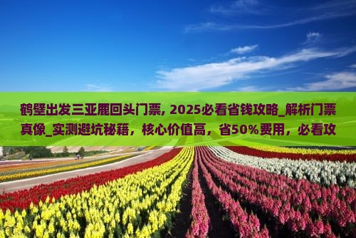 鹤壁出发三亚鹿回头门票