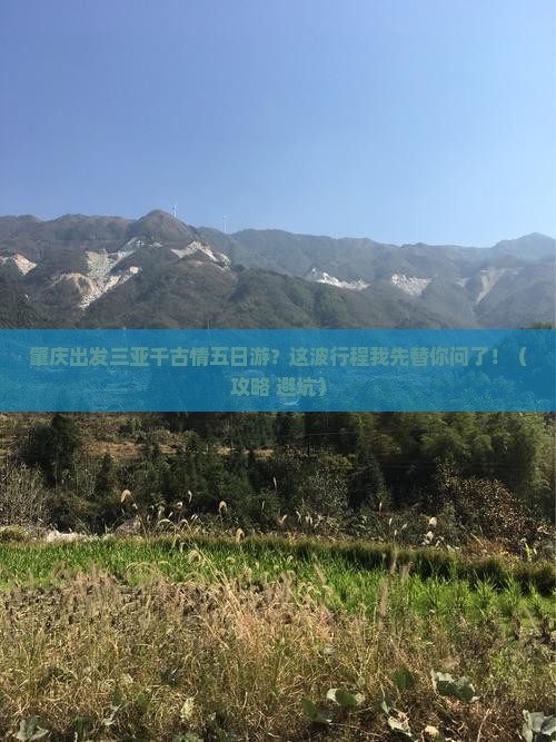 肇庆出发三亚千古情五日游