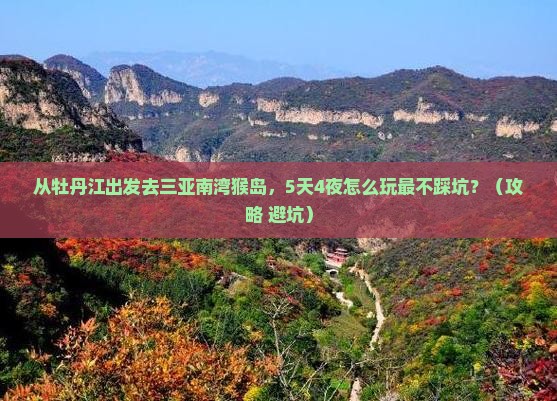 牡丹江出发三亚南湾猴岛自由团