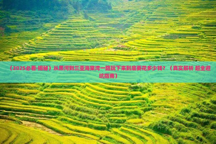 黑河出发三亚海棠湾攻略 黑河出发三亚海棠湾攻略