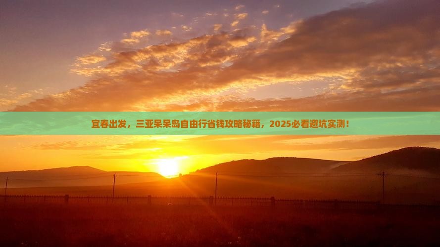 宜春去三亚呆呆岛自由行