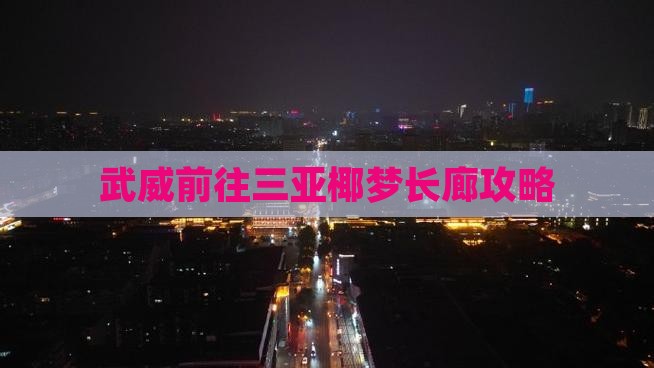 武威前往三亚椰梦长廊攻略