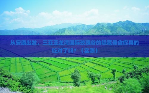 安康出发三亚亚龙湾国际玫瑰谷旅游小吃
