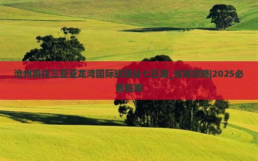 沧州前往三亚亚龙湾国际玫瑰谷七日游