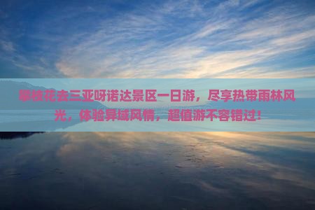 攀枝花去三亚呀诺达景区一日游