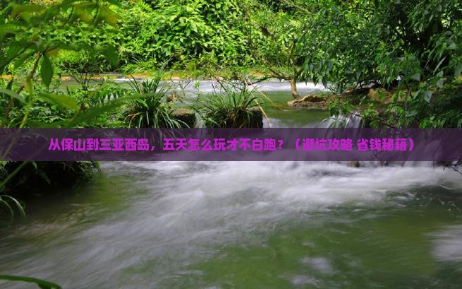 保山前往三亚西岛五日游