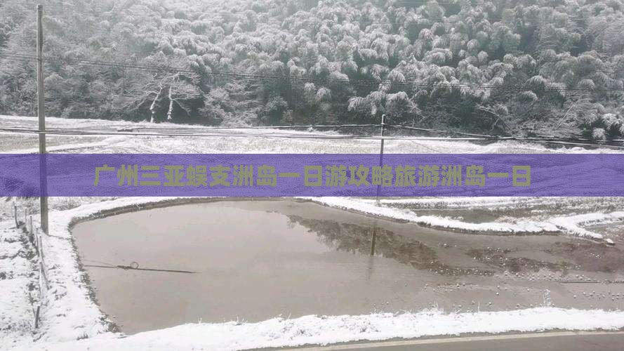 广州出发三亚蜈支洲岛一日游