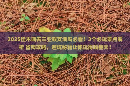 佳木斯去三亚蜈支洲岛哪里玩