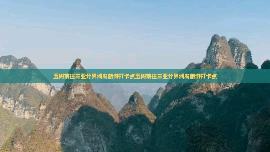 玉树前往三亚分界洲岛旅游打卡点