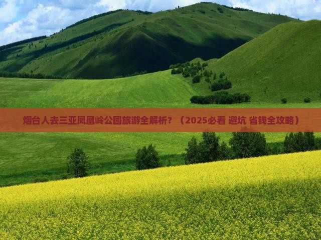 烟台前往三亚凤凰岭公园旅行社