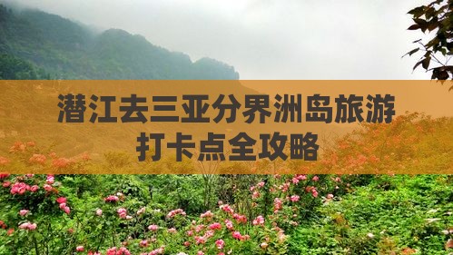 潜江去三亚分界洲岛旅游打卡点