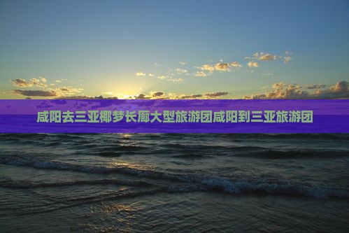 咸阳去三亚椰梦长廊大型旅游团