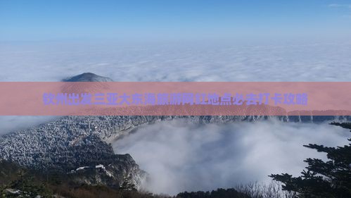 钦州出发三亚大东海旅游网红地点