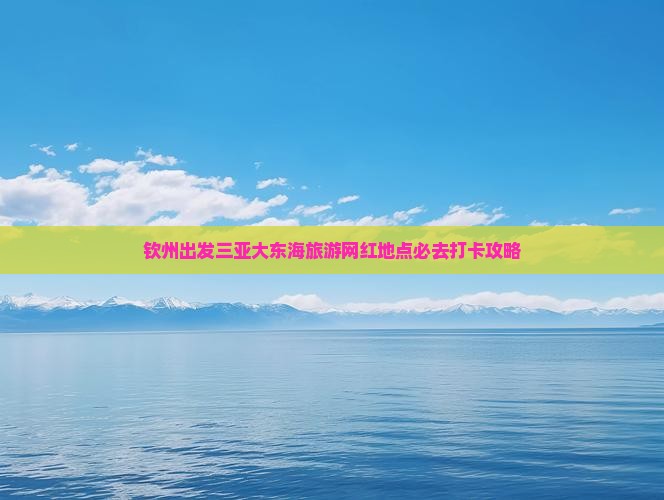 钦州出发三亚大东海旅游网红地点