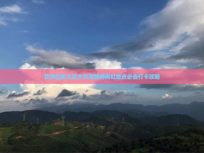 钦州出发三亚大东海旅游网红地点