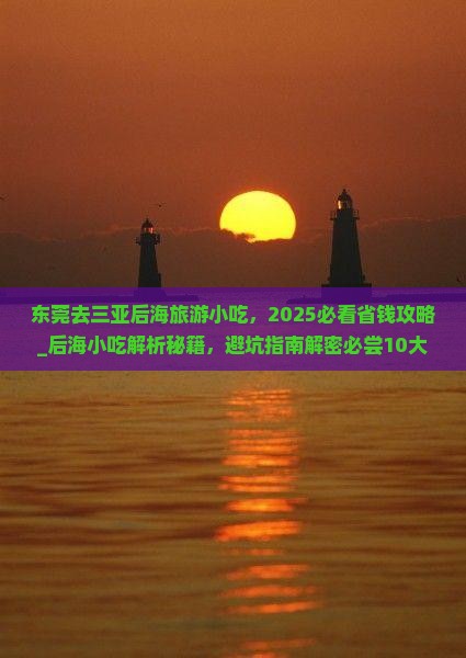 东莞去三亚后海旅游小吃
