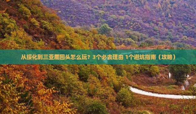 绥化去三亚鹿回头一日游