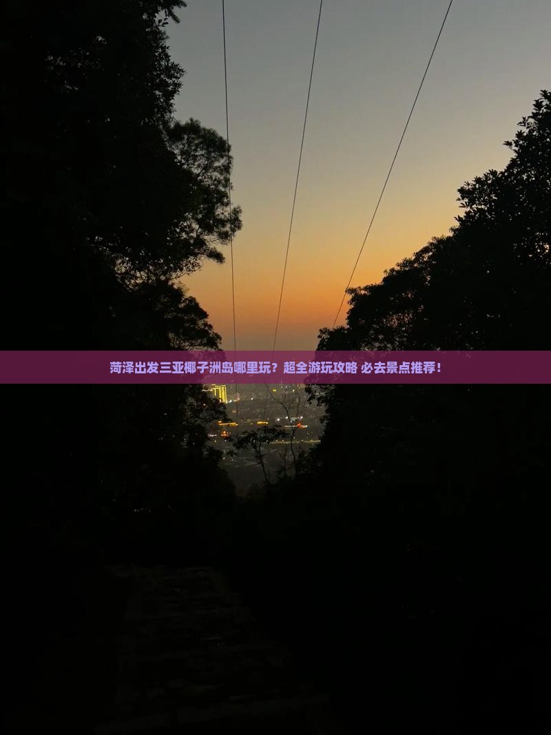 菏泽出发三亚椰子洲岛哪里玩