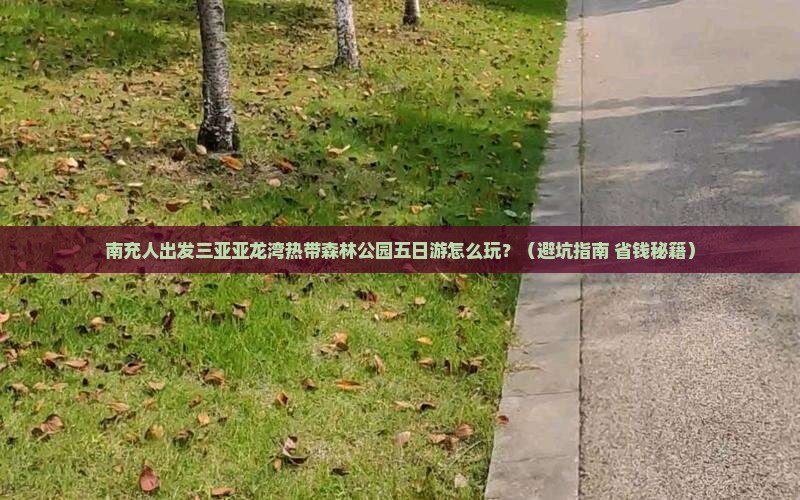 南充出发三亚亚龙湾热带森林公园五日游