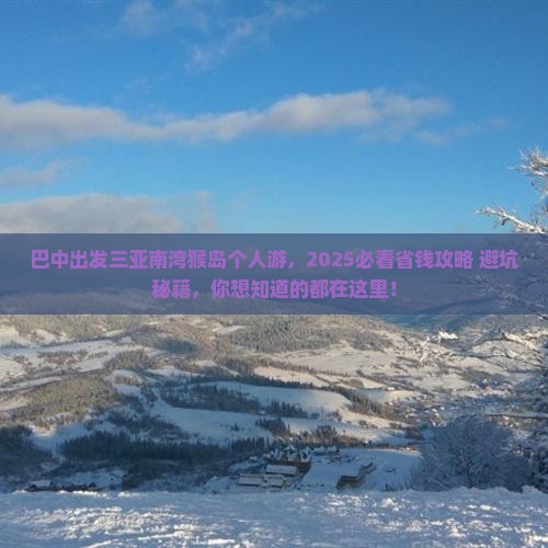 巴中出发三亚南湾猴岛个人游