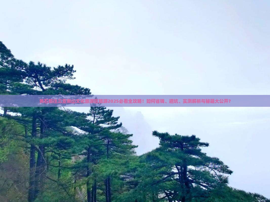 黄石前往三亚南山文化旅游区旅游