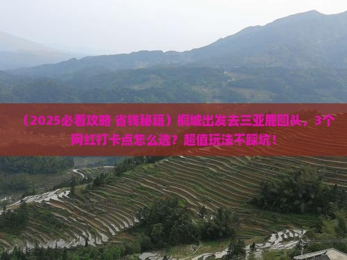 桐城前往三亚鹿回头旅游网红地点