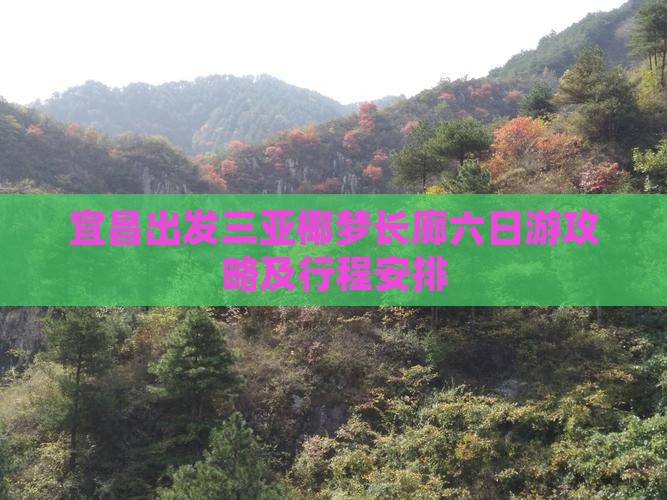 宜昌出发三亚椰梦长廊六日游
