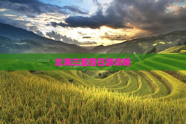 北海出发三亚后海四日游