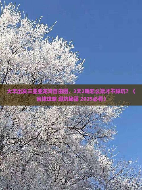 大丰出发三亚亚龙湾热带森林公园自由团